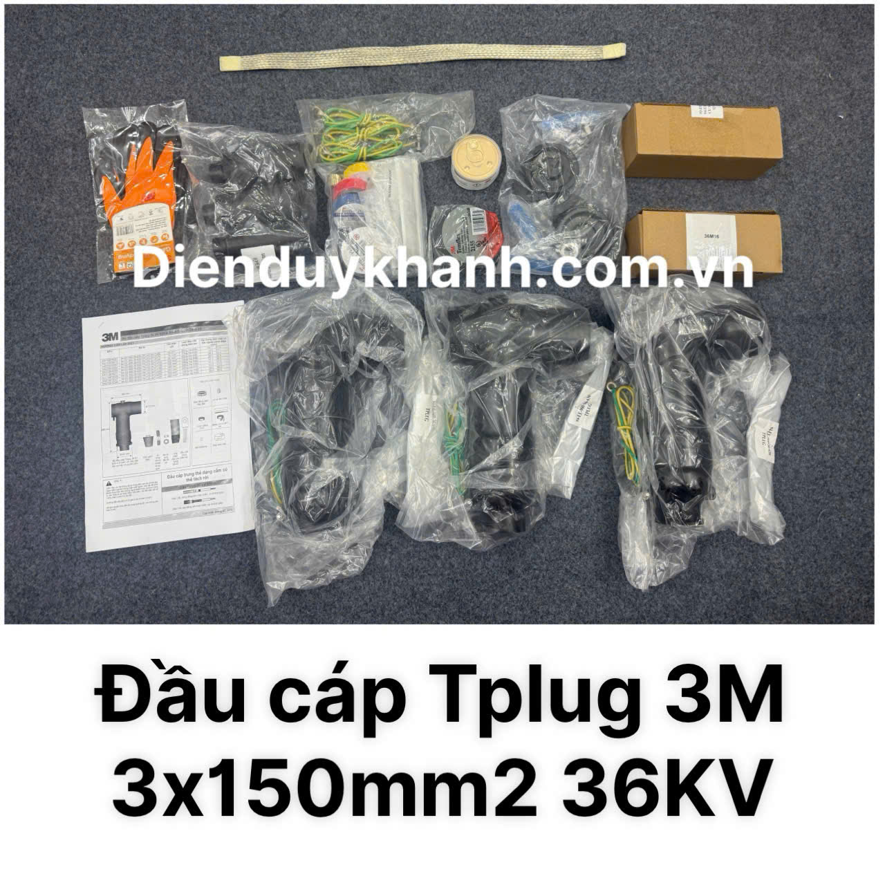 ĐẦU CÁP TPLUG 36kV 3x1Cx150 (3x150mm2) 3M CHÍNH HÃNG GIÁ RẺ